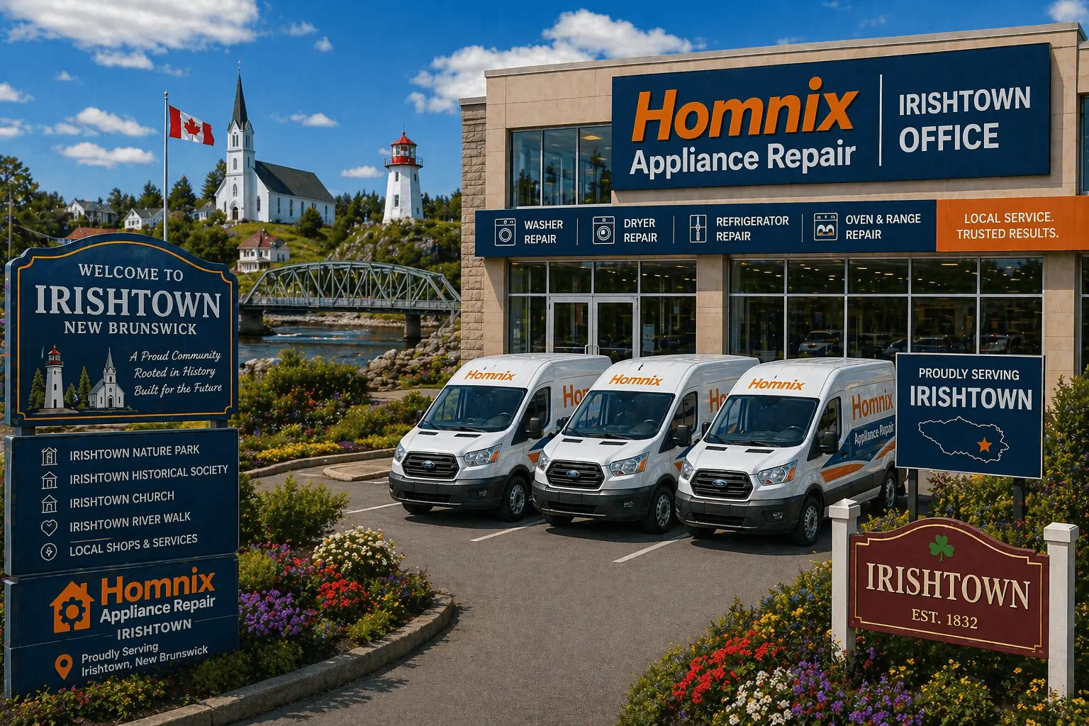 Appliance Repair in Irishtown NB | Homnix Fast 24/7 Booking Homnix Appliance Repair in Irishtown