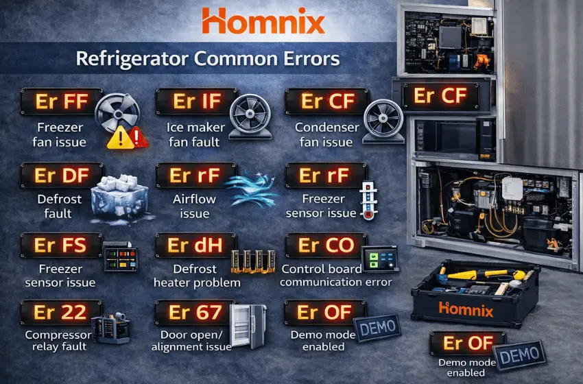 Refrigerator Repair in Moncton | Homnix Fast & 24/7 Help Refrigerator errors
