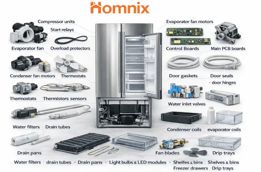 Refrigerator Repair in Moncton | Homnix Fast & 24/7 Help homnix repair Fridge Parts