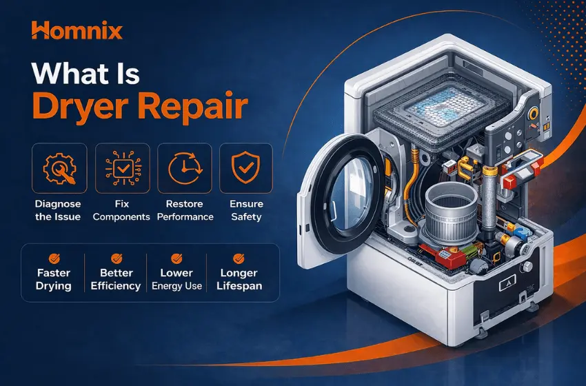 Trusted Dryer Repair in Moncton | Homnix Fast 24/7 Service what is dryer repair service
